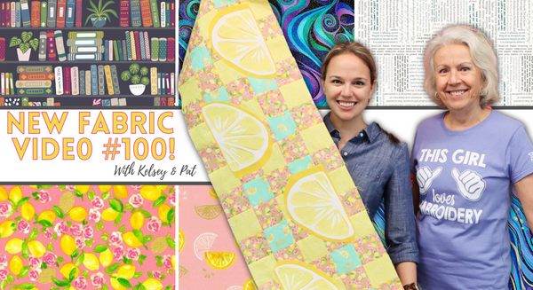 New Fabric Video #100: Utopia, Rose Lemonade, Bookworm & Project Inspo!!!