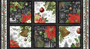 Be Merry & Shine Bright-24" Panel Charcoal 4119-95