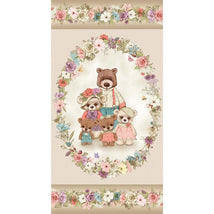 Bear Family Portraits-Bear Family Vignettes 24" Panel DDC12291-TANX-D