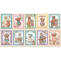 Bear Family Portraits-Bear Family Vignettes 24" Panel DDC12291-TANX-D