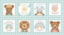 Boho Buddies-24" Panel Lt Teal 1723P-16
