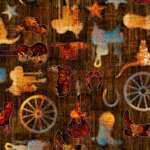 Born To Run - Western Motifs Brown 2600-31479-A