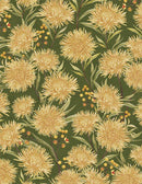Chickadee Charm - Chrysanthemum All Over Green 27728-757