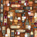 Cork & Barrel - Wine Bottle and Glasses BROWN 31172-A