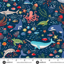 Deep Blue Sea - Dark Blue Creatures MU-137-B8