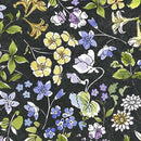Drawn To Birds-Floral Black 2600-31136-J