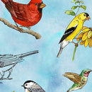 Drawn To Birds-Tossed Birds Sky Blue 2600-31135-B