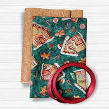 Easy Tote Bag Fabric Kit - Gingerbread Town