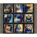 Feline Fantasia - 36" Large Cat Pictures Patches Panel Multi 2600-31367-X