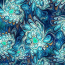 Feline Fantasia - Marble Abstract Teal 2600-31373-Q