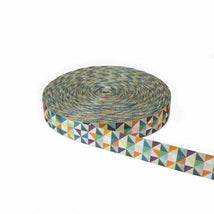 Half Square Triangle Multicolor Webbing 1-1/2in STWMD-HSTM