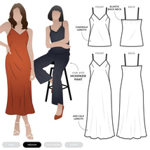 Kingsley Bias Cut Dress & Cami Pattern Size 4-16