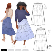 Lila Tiered Skirt Pattern Size 10-22