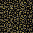Metallic Snowflakes - Black HOLIDAY-CM3627