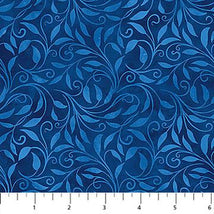 Nativity-Leaf Scroll Blue 28226-48