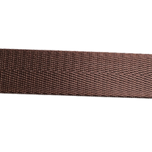 1in Poly/Nylon Herringbone Webbing Brown 25MM-11