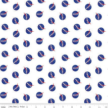 Outer Space-NASA Logo Toss White C15484-WHITE