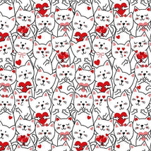Smitten Kitten - Packed Cats with Hearts GAIL-CD3834-WHITE