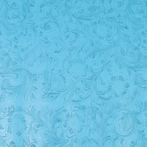 Precut Vinyl - Western Floral- Caribbean Blue - 18"x27"