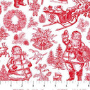 Vintage Christmas-Santa ToileWhite/Red 28168-10