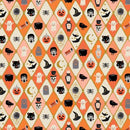 Rifle Paper Halloween-Argyle Orange & Metallic Gold RP1309-OM2M