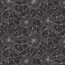 Rifle Paper Halloween-Spider Webs Black & Metallic Silver RP1310-BM3M