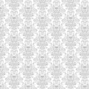 Skull Damask-White HUE-C3789-WHITE