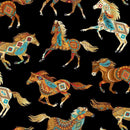 Southwest Horses-Black WEST-CD5036-BLACK