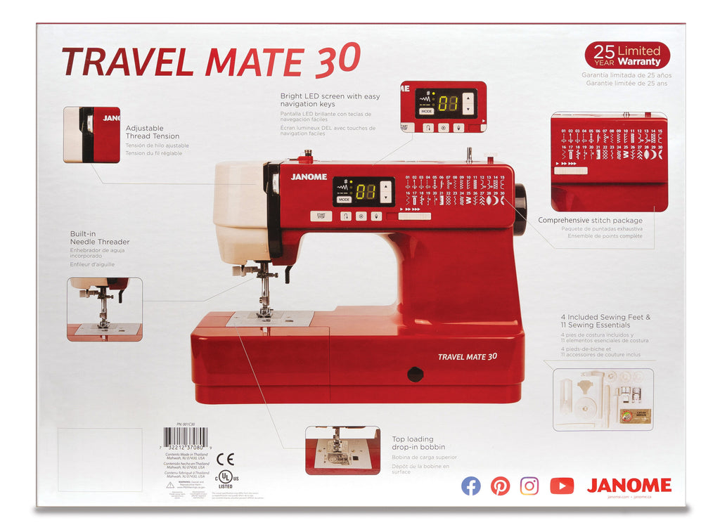 Janome Travel Mate 30 Sewing Machine TM30 – The Sewing Studio