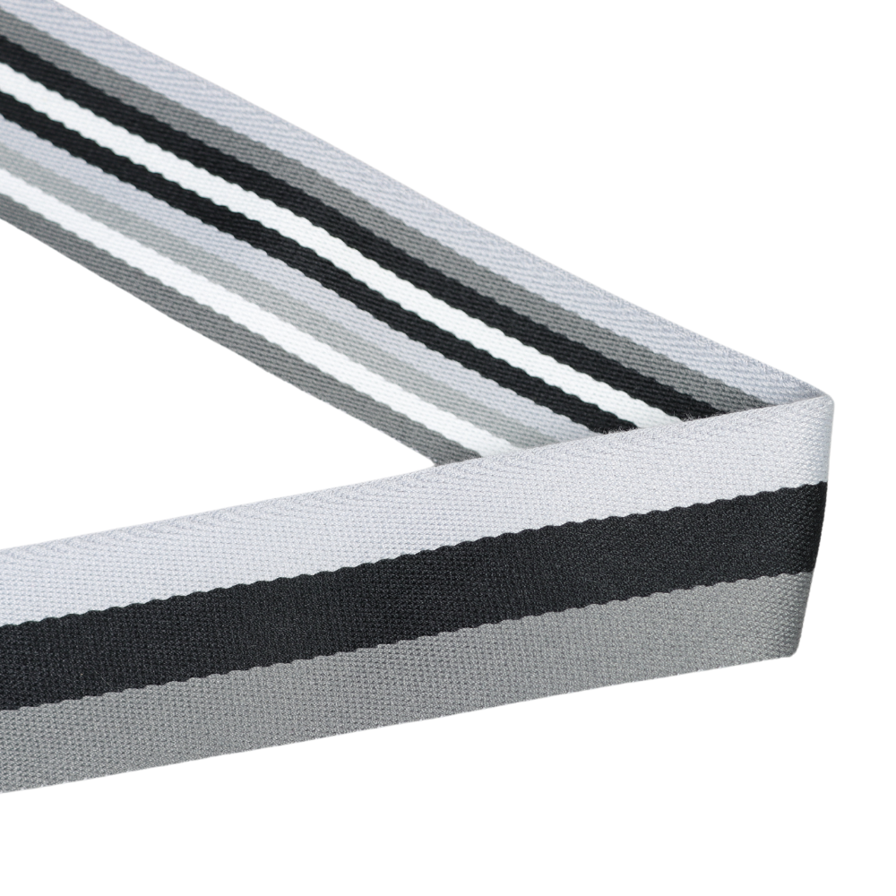 Stripe Webbing: Black & Gray Webbing Stripe Webbing: Black & Gray Webbing