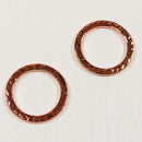 1" Flat Rings 2 pk-Rose Gold Textured