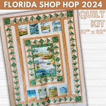 2024 All Florida Shop Hop Quilt Kit Finished Quilt Size 57"x82"
