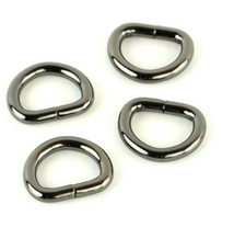 Four D-Rings 1/2"-Gunmetal STS104B