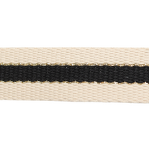 30mm Striped Webbing w/Metallic-Black 1124-30-014