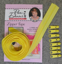 3 yds Reversible Coil Zipper Tape w/8 Slides-Lemon ENR-LM