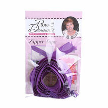 3 yds Reversible Coil Zipper Tape w/8 Slides-Purple ENR-U