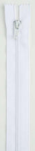 All-Purpose Polyester Coil Zipper 12in White - F7212-WHT