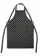 Apron, Polka Dot Black/White 740A-BLK