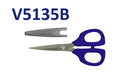 KAI V5135 5.5" Emb Scissors w/Cover V5135-TrueBlue