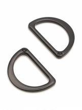 D Ring Flat 1" Black Metal 2pk HAR1DRBMTWO