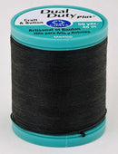 Dual Duty Plus Button and Carpet Thread 50yds 10wt Black - S9200900