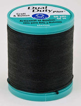 Dual Duty Plus Button and Carpet Thread 50yds 10wt  Black - S9200900