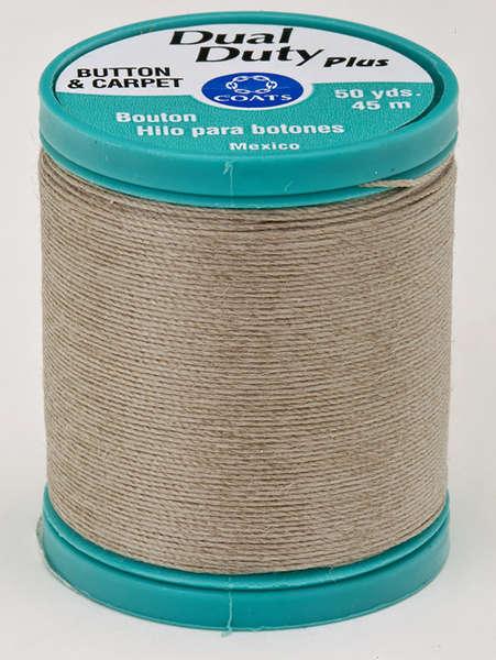 Coats & Clark Dual Duty Plus Button & Craft Thread, 50 yards/45 meters,  White. 