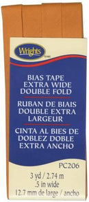 Extra Wide Double Fold Bias Tape Carrot- 1172061241