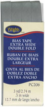 Extra Wide Double Fold Bias Tape LT Grey-  117206045