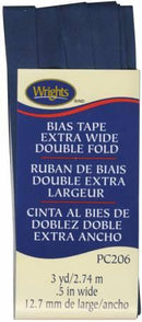 Extra Wide Double Fold Bias Tape Navy- 117206055