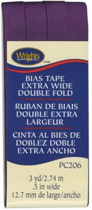 Extra Wide Double Fold Bias Tape Plum- 117206572