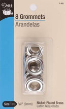 Grommet Nickel 3/8in 8ct 1-65
