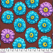 Kaffe: 85 & Fabulous-Zinnia Aqua PWGP031.AQUA