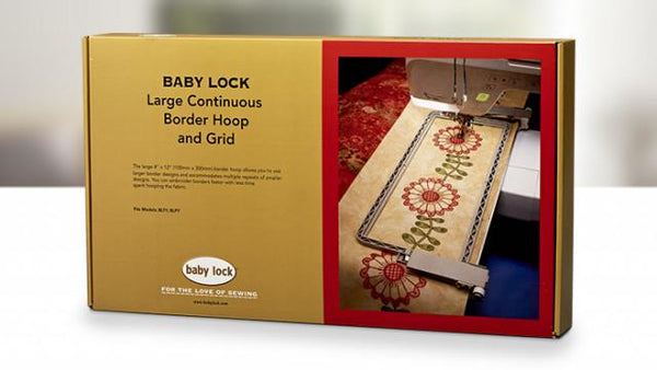 Large Continuous Border Hoop & Grid 4"x12" - Babylock BLMA-CBH